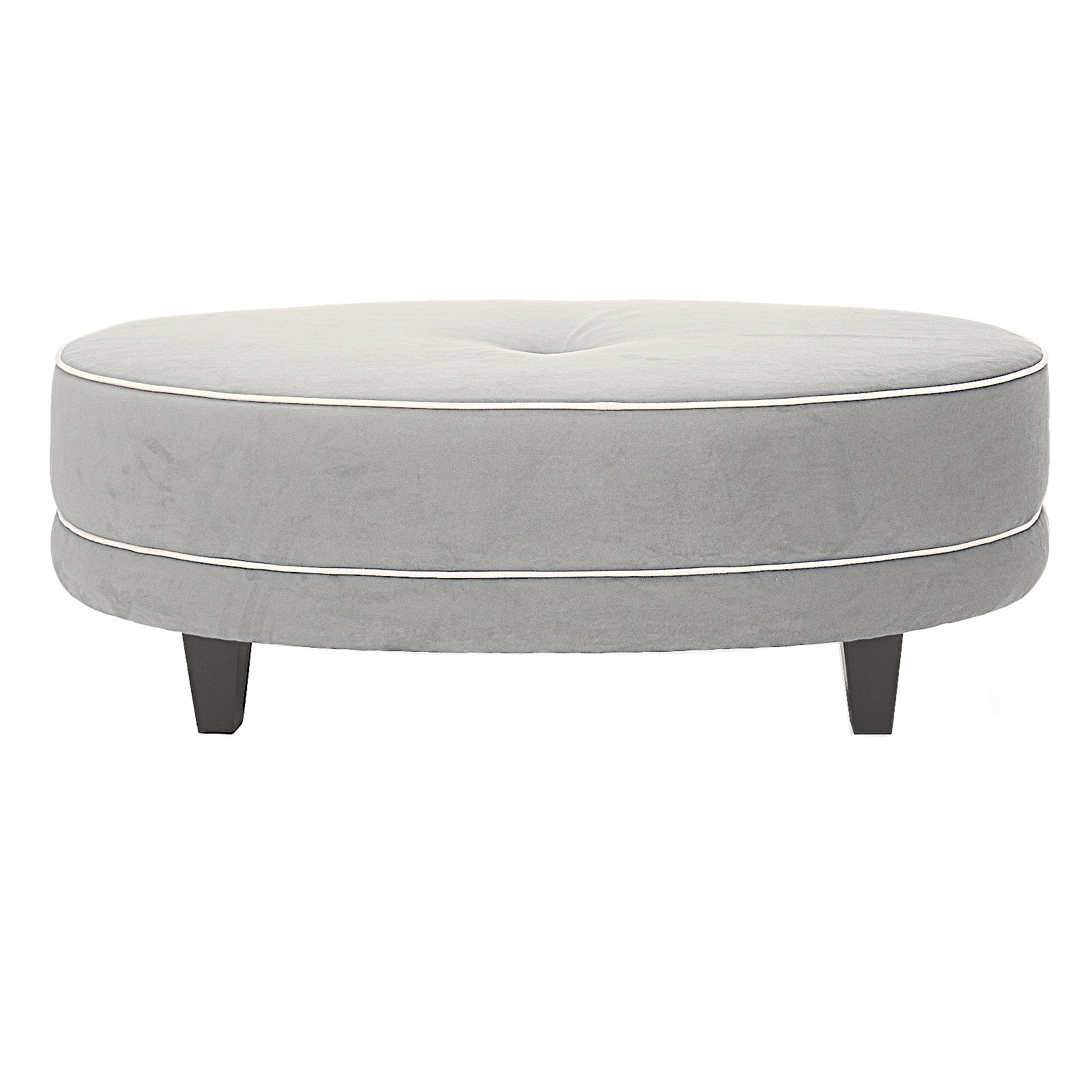 Buttoned Oval Ottoman