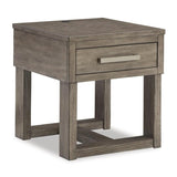 Loyaska Wood Top End Table